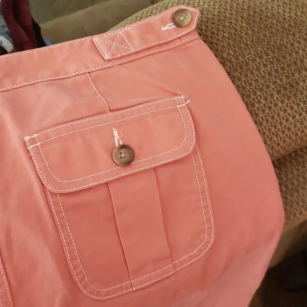 Lands' End Coral Denim Skirt Sz 8 - Picture 7 of 7